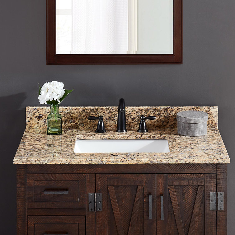 Tile & Top 31'' Granite Single Bathroom Vanity Top with Sink & Reviews ...